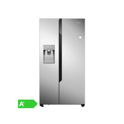 Image de Réfrigérateur américain 535L NoFrost | Distributeur eau, glaçon et glace pilée avec réservoir - Hisense RS694N4TC1 - Inox