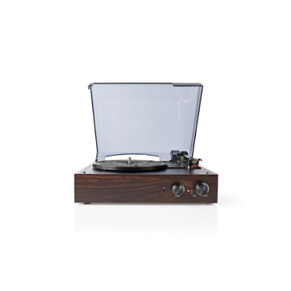 Image de Platine Vinyle Bluetooth 18W - Nedis - Marron