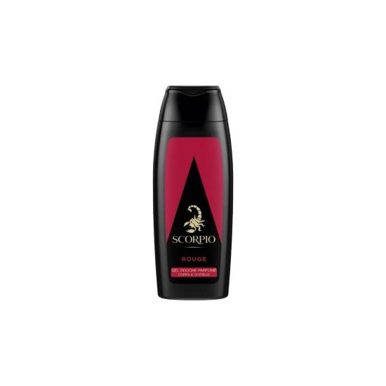 Image de Gel douche homme corps et cheveux Scorpio Rouge, 250mL