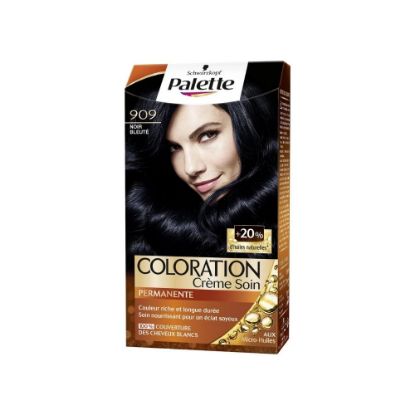 Image de Schwarzkopf Palette Coloration permanente Crème Soin 909 Noir Bleuté