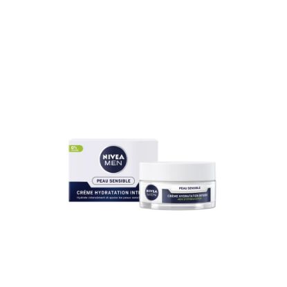 Picture of Crème hydratatante visage homme 48H Nivea Men SENSITIVE 0% Alcool Camomille, 50mL