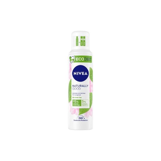 Image de Déodorant Spray sans sel d'aluminium ECODEO Nivea NATURALLY GOOD au thé vert Bio, 125mL