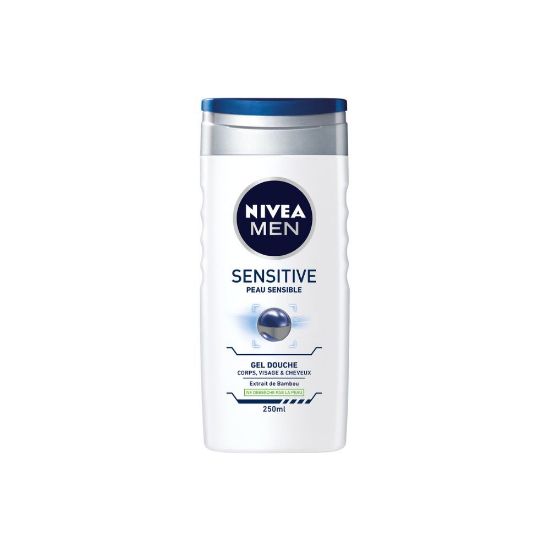 Picture of Gel douche 3en1 visage corps et cheveux Nivea Men SENSITIVE, 250mL