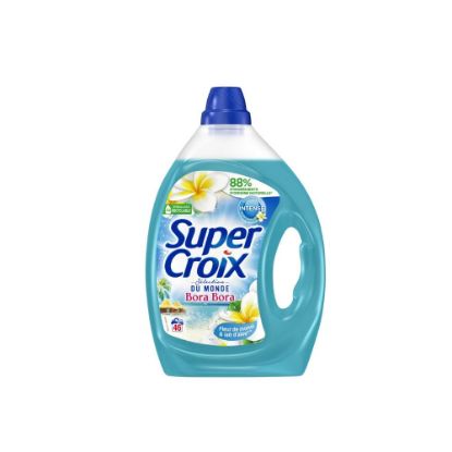 Image de Lessive liquide Super Croix Bora Bora Fleurs de Monoï & Lait d'Aloe , 2,07L , 46 lavages