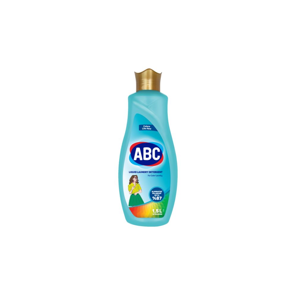 Lessive liquide ABC Couleurs 1,5L , 25 lavages | ChezVous.re - Faites vos  courses en ligne, on s'occupe du reste ! 7j/7  la Runion