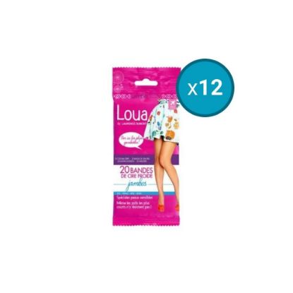 Image de Bandes de cire froides corps et jambes peau sensible Loua, 20 bandes