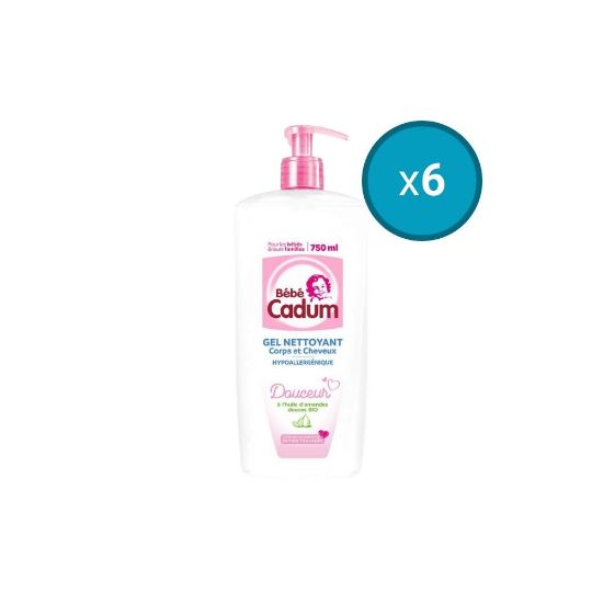 Image de Gel Lavant Corps & Cheveux Douceur Cadum, 750mL