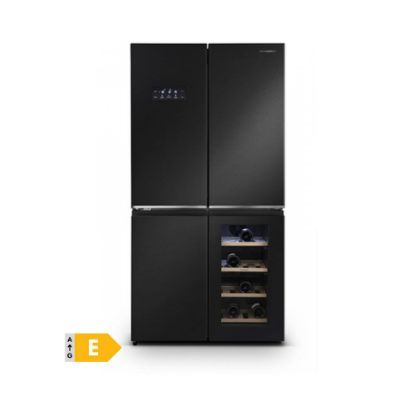 Image de Réfrigérateur multi-porte avec cave à vin intégrée | 606 L | No Frost | Cave à vin 34 bouteilles - Schneider SCMDCV605NFDAX - Dark Inox
