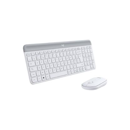 Image de Pack clavier et souris sans fil Logitech MK470 SLIM - blanc