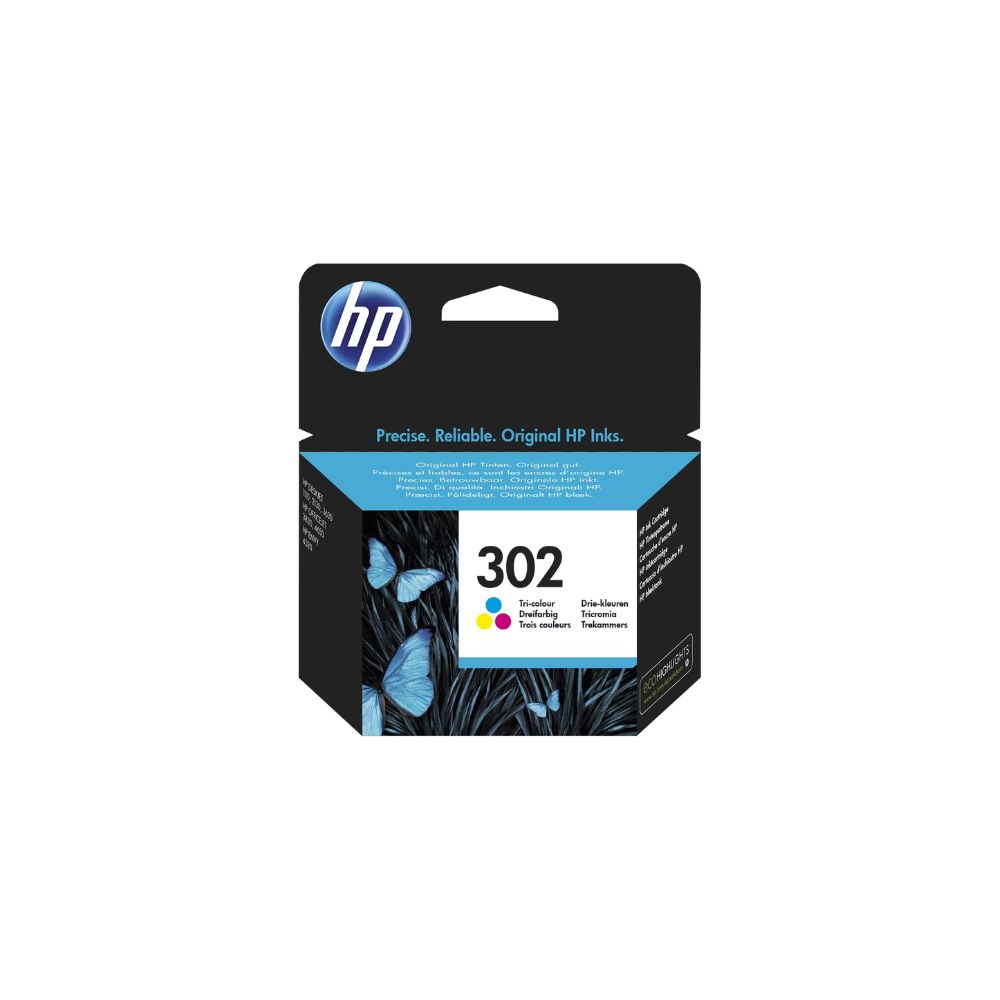 Cartouche Encre HP 302 Tricolore (Cyan/Magenta/Jaune) - Pour DeskJet, ENVY & OfficeJet - F6U65AE