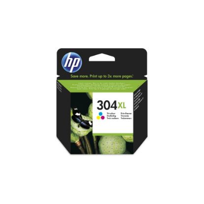 Image de HP 304XL Cartouche d’encre trois couleurs grande capacité authentique