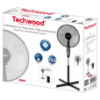 Ventilateur sur pied Noir 40cm 40Watts TECHWOOD