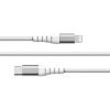 Câble renforcé USB-C vers Lightning MFi 2 m 60 W Force Power Lite, blanc