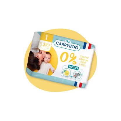 Image de Couches écologiques Taille 1, 2-5kg - Carryboo - 27 couches