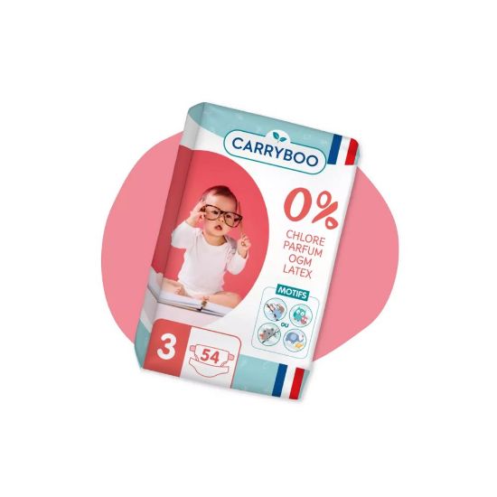 Image de Couches écologiques Taille 3, 4-9kg - Carryboo - 54 couches