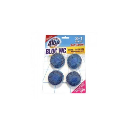 Picture of Bloc WC anti-tartre bleu - Alba net - 4 blocs de 50g