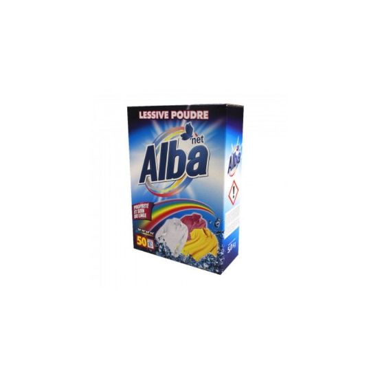 Image de Lessive poudre blanc et couleurs - Alba net - 5kg, 50 lavages