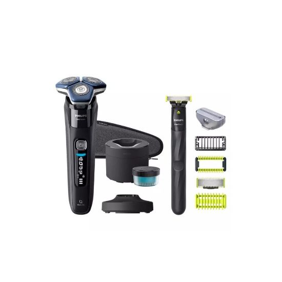 Picture of Rasoir électrique rechargeable à 3 têtes 100 % étanche + Rasoir One Blade - Philips Shaver series 7000 S7886/78