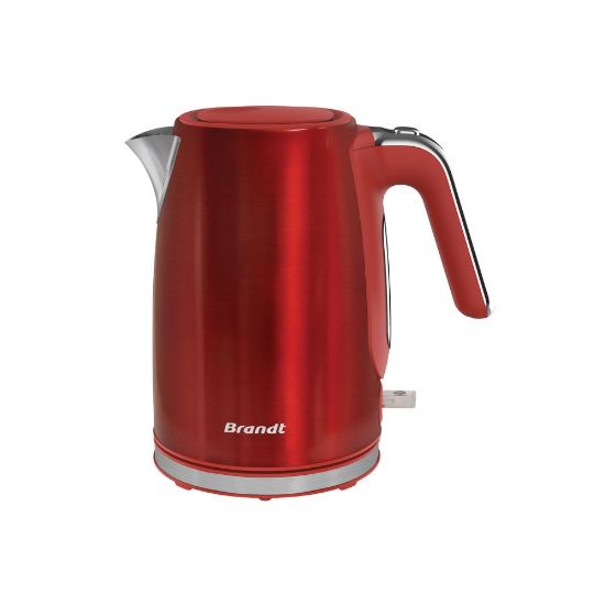 Image de Bouilloire électrique sans fil 1,7L 2200W - Brandt BO1703R - Rouge inox