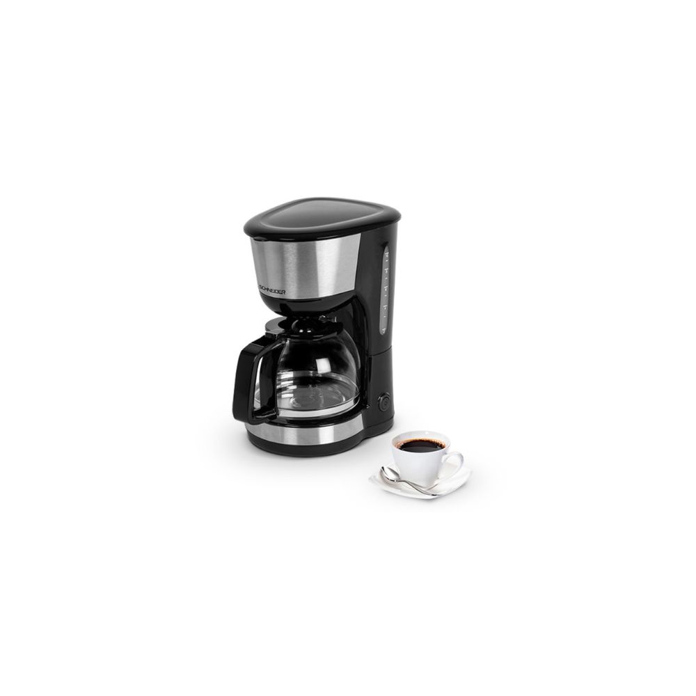 Cafetière Brandt CAF125C - 1.25L/10 Tasses - Plastique Mat Crème - Anti-Gouttes, Maintien Chaud 40min - 870W