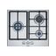 Image de Plaque de cuisson gaz intégrable 60cm, 3 foyers, 7300W - Bosch Série 4 PGC6B5B90 - inox