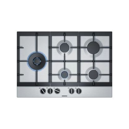 Image de Plaque de cuisson gaz 75cm, 5 foyers, 12500W - Siemens iQ500 EC7A5SB90 - inox