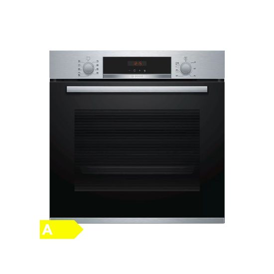 Image de Four électrique encastrable 50cm Multifonction 71L Pyrolyse - Bosch Série 4 HBA573BR0 - inox