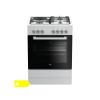 Picture of Cuisinière mixte 60cm 3 feux gaz + 1 feu électrique, 6900W, four électrique multifonctions 72L - Beko b100 FSE63120DWCS - blanc