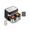 Image de Friteuse sans huile Air Fryer 8,3 L double tiroir asymétrique - Moulinex EASY FRY & GRILL en acier inoxydable