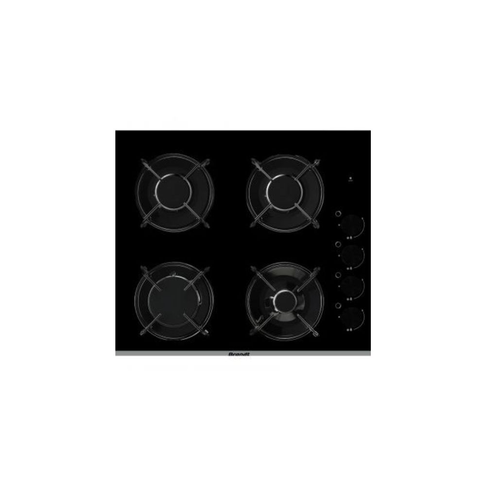 Table De Cuisson Gaz Encastrable 59cm Noir - 4 Brûleurs Dont Wok, 7800W, Verre Trempé - 9