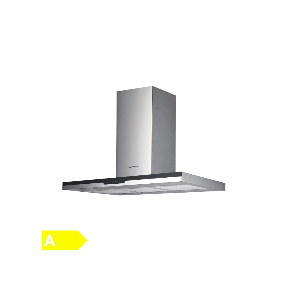 Hotte îlot Inox 90cm 602m3/h - Schneider SCHI9602AN - inox | ChezVous ...