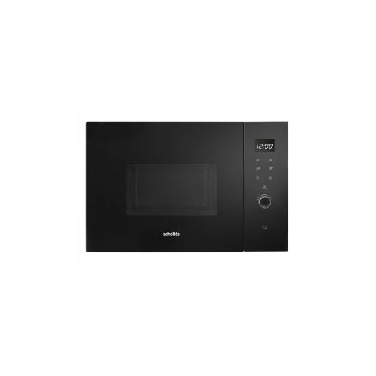 Image de Four micro-ondes combiné encastrable 25L 1000W - Scholtes SOMG1310X - noir