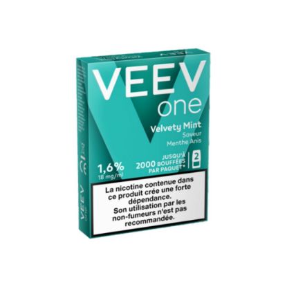 Image de VEEV One – Paquet de 2 recharges Saveur Velvety Mint (Menthe Anis)