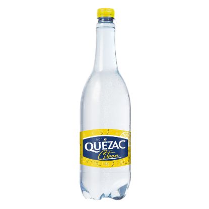 Eau minérale naturelle gazeuse citron QUEZAC (Pack 6 x 1,15L) 