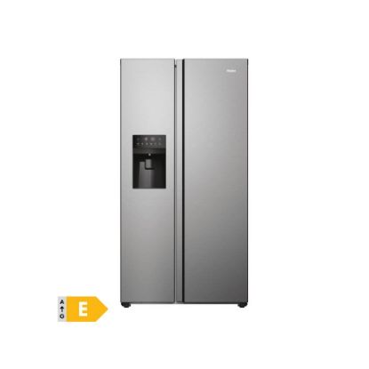 Image de Réfrigérateur américain 515L No Frost Distributeur d'eau - Haier SBS 90 Série 3 - HSR3918EIMP - Platinium Inox
