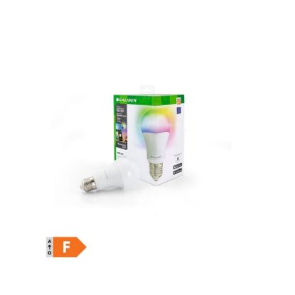 Image de Ampoule Connectée E27 à Graduation avec LED RGB – Ampoule Poire Connectée à LED A19 – 850 Lumen – 8 Watts – Application Pratique - Caliber HBT-E27