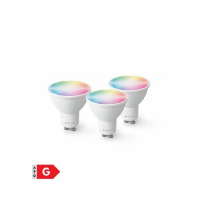 Picture of Ensemble de 3 spots Led Connectées Graduables GU10 Leds RGB – 3x spots Led connectées – 300 Lumen – 5 Watt – App pratique - Caliber HBT-GU10-3PACK