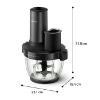 Hachoir hybride 6-en-1 650 W bol verre 2 L 4 vitesses + disques - Philips HR1507/00 Série 5000