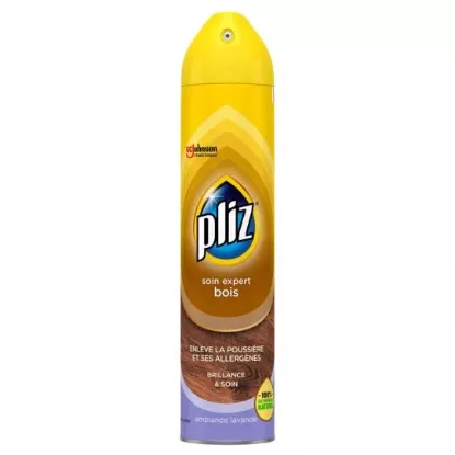 Image de Spray brillance et soin des meubles ambiance lavande Pliz, 250mL