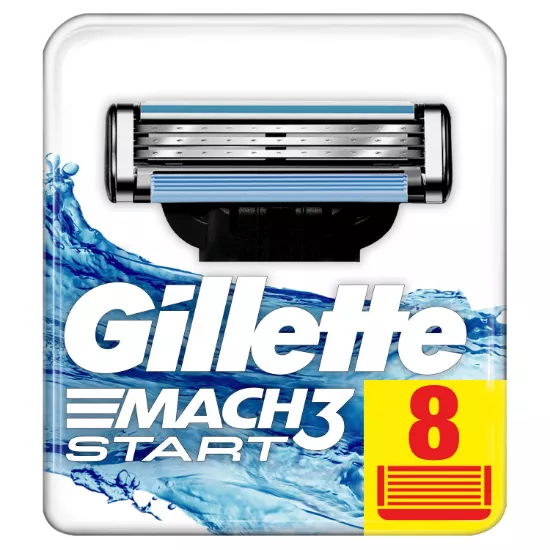 8 Lames de Rasoir pour Homme Mach3 Start GILLETTE