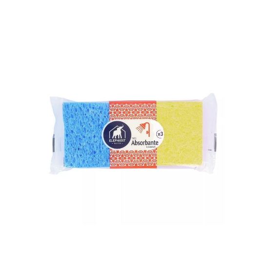 Image de Éponge absorbante couleur x3 - Eléphant