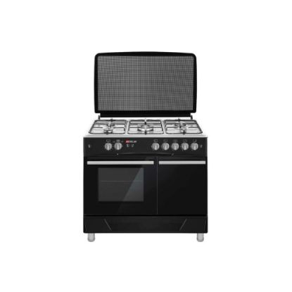Picture of Cuisinière 5 feux gaz + four électrique 57L 60x90cm - Merlin M-6090EB-B - noir