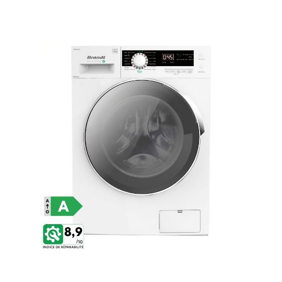 Image de Lave-linge 10kg 1400tr/min Moteur à Induction - Brandt WFB304QW