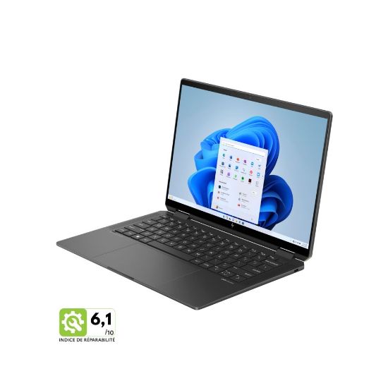 Image de Ordinateur portable 14" HP Spectre x360 2-in-1 Laptop 14-eu0000nk, Windows 11 Édition Familiale unilingue, 14", Écran tactile, Intel® Core™ Ultra 7, 16Go RAM, 1To Disque SSD, 2.8K, Noir nuit