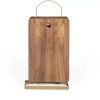 Set de 4 planches à découper en acacia FSC 22 × 14 cm avec support métal – Livoo MES152 – bois