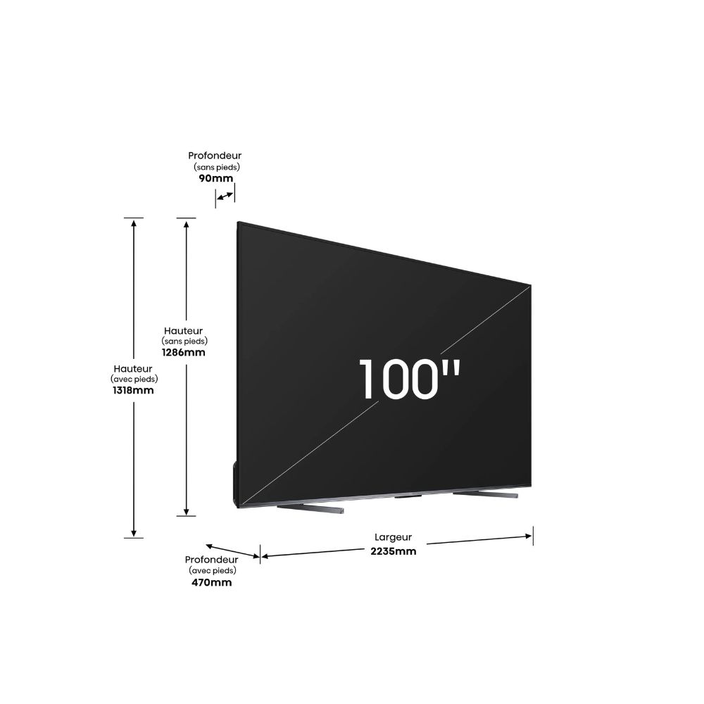 Smart TV 100" (254cm) Mini LED 4K | 144HZ VRR Hisense Série U7KQ