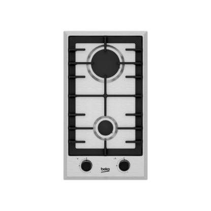 Picture of Table de cuisson gaz encastrable Domino 30cm 2 foyers 3900W - Beko b300 HDCG32221FX - inox