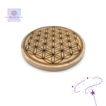 Image de Plaque fleur de vie en bois 10 cm - épaisseur 8mm