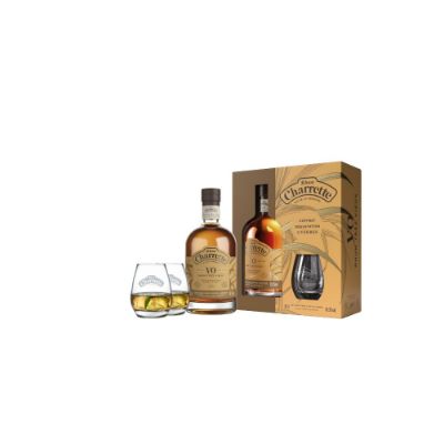 Rhum Charrette Vieux VO 70CL - 40,3° - Coffret 2 verres