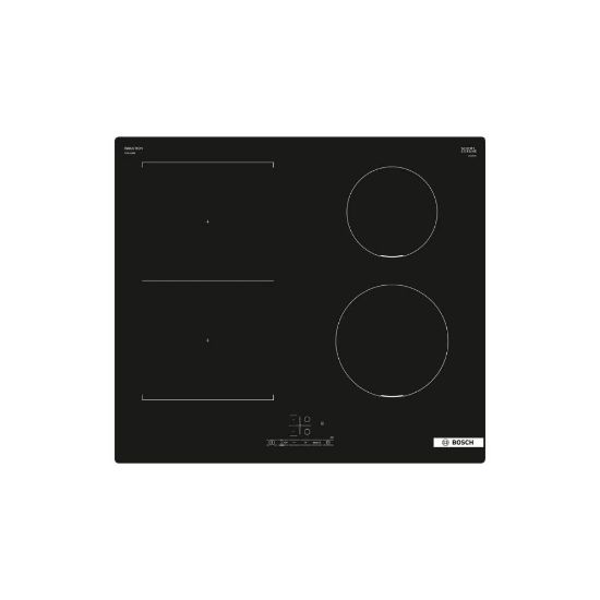 Picture of Plaque de cuisson encastrable induction 60cm 4 foyers dont 1 flex 12700W - Bosch Série 4 PVS611BB6E - Noir, sans cadre